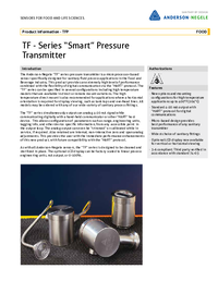 Thumbnail of document Data Sheet - TF HART/SMART Pressure Transmitter
